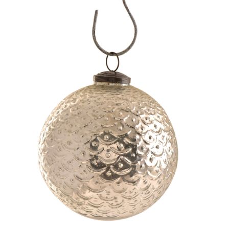 Silver Round Big Christmas Hanging